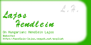 lajos hendlein business card
